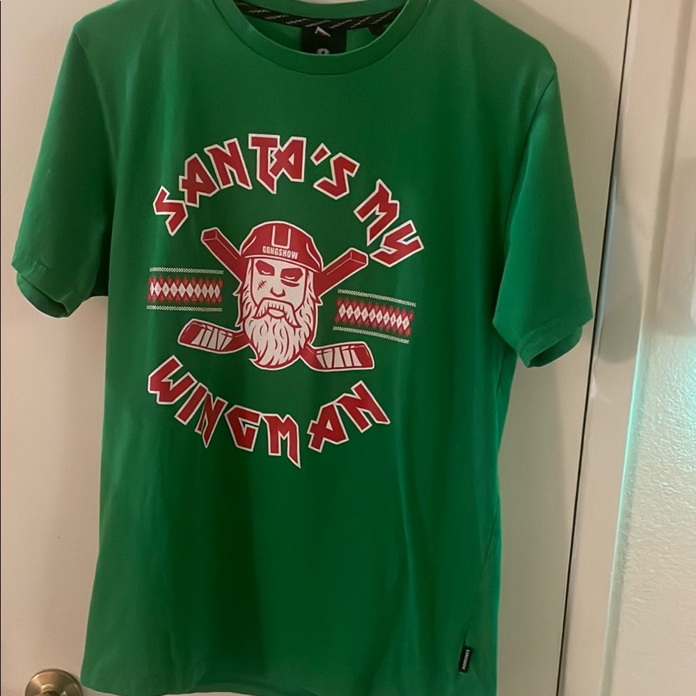 Gongshow “Santa's My Wingman” Tee - Picture 2 of 6